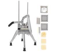 Manual Vegetable Chopper, Commercial Vegetable Fruit Cutter with 4 Replacement Blades Stainless Steel French Fry Cutter Potato Dicer for Restaurant, Home & Kitchen
