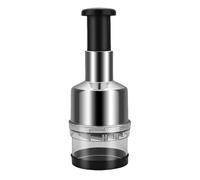 Manual Vegetable Chopper, Handheld Food Chopper with Stainless Steel Blades, Onion & Garlic Cutter, Salad & Nut Chopper, Compact & Dishwasher Safe (Black)