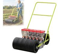 Manual Vegetable Seeder, Precision Seed Planter with Adjustable Row Spacing 7-44 cm, Suitable for 40+ Crops, Ideal for Outdoor Garden Agriculture, 2-Row Design