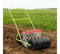 Manual Vegetable Seeders - Adjustable Hand Push Garden Seed Planter with Row Spacing & Depth Control Ideal for Farmers - Portable Handheld Seeder for Peanuts Corn & More