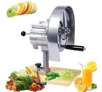 Manual Vegetable Slicer, Stainless Steel Fruit Cutter with Adjustable Thickness 0-12mm, Ergonomic Handle for Easy Cutting, Home Kitchen Essential, Food Prep Tool
