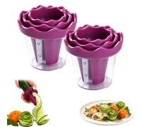Manual Vegetable Spiralizer and Curler for Rose Flower Carving，A,2PC | Manual Vegetable Spiralizer & Curler,Handheld Fruit Flower Cutter Grater for Zucchini, Cucumber and Carrot