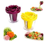 Manual Vegetable Spiralizer and Curler for Rose Flower Carving，MIX2PC