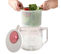 Manual Vegetable Washer Spinner - Lettuce Dry Basket, Fruit Cleaning Bowl Kitchen Tool, Durable Drainage Wash Strainer for Home Use Apartment Kitchen Garden BBQ Camping Picnic Deck Yard Cleaning