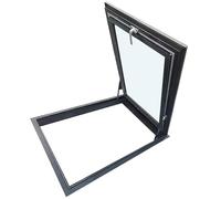 Manual Venting Skylight Roof Window - Aluminum Alloy Frame & Tempered Glass for Multi-Angle Viewing in Basement, Attic, and Shed