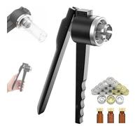Manual Vial Crimper, 20mm Stainless Steel Flip Off Capper Tool, Quick Seal for Aluminum & Plastic Caps, Home Canning, Labs, DIY