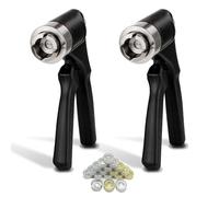 Manual Vial Crimper for 11mm 20mm Flip Off Caps, Portable Aluminum Bottle Sealing Tool with Ergonomic Handle for Lab and Home Use
