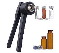 Manual Vial Crimper, Manual Perfume Bottle Cap Crimper Tool for 13mm 15mm 20mm Vials Full Aluminum & Plastic(Fullaluminum,15mm)