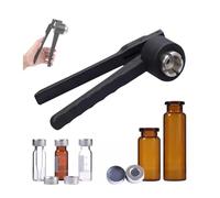Manual Vial Crimper Tool for Flip-Off Caps, Multi-Size 8-20mm, Stainless Steel Handheld Sealer for Lab and Home Bottle Capping