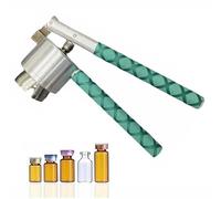Manual Vial Crimper with Adjustable Jaws and Anti-Slip Grip, Seals 20-30 Bottles per Minute for Easy, Clean Laboratory Use