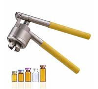 Manual Vial Crimper with Adjustable Jaws and Anti-Slip Grip, Seals 20-30 Bottles per Minute for Easy, Clean Laboratory Use