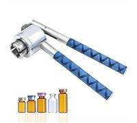 Manual Vial Crimper with Adjustable Jaws and Anti-Slip Grip, Seals 20-30 Bottles per Minute for Easy, Clean Laboratory Use