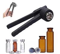 Manual Vial Full Aluminum Crimper (8-32mm), Flip Off Vial Crimper, Bottle Cap Crimping Tool, Stainless Steel Hand Held Capping Machine, 20-30 Bottles/Min,8mm