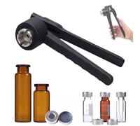 Manual Vial Full Aluminum Crimper (8-32mm), Flip Off Vial Crimper, Bottle Cap Crimping Tool, Stainless Steel Hand Held Capping Machine, 20-30 Bottles/Min 30mm
