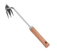 Manual Weeder - Outdoor Gardening Tool | Sturdy Ergonomic Handle 3 Teeth Puller for Garden Vegetable Gardens Lawn and Outdoor Spaces