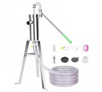 Manual Well Pump, Stainless Steel Hand Water Pump with Accessories | Manual Water Pump - Durable Stainless Steel Hand Pump for Deep Wells, Ideal for Emergency Water Supply and Off-Grid Living