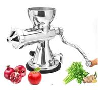 Manual Wheatgrass Juicer Stainless Steel, Suction Base & Clamp, Celery Spinach Kale Leafy Greens