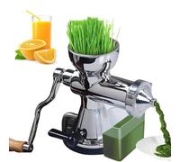 Manual Wheatgrass Press with Suction Cup Base, Cold Press Juicer for Spinach, Kale, Apples, Pomegranates, Celery, Ginger - Stainless Steel Construction