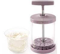Manual Whipping Cream Dispenser, Handheld DIY Whipped Cream Dispenser, Professional Whipped Cream Maker with Non-Slip Silicone Base for Shop Kitchen Salad Dressings Frothy Drinks Milk Frother