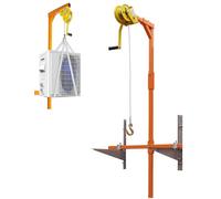 Manual Winch Air Conditioner Installation Bracket - Secure Outdoor Mounting & Lifting Solution for HVAC Units - Heavy-Duty, Easy to Use, Adjustable Height