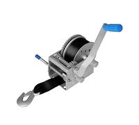 Manual Winch for Trailer 3000kg/6615lb 3-Speed Hand Crank All-Wheel Drive Heavy-Duty Strap Ideal for Auto DIY Projects Cargo Handling Garden Use
