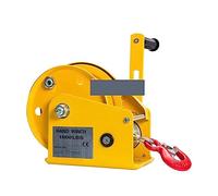 Manual Winch Hand Crank Two-Way Self-Locking Cable Winch Portable Rope Hoist with Brake Traction Lift for Garden & Forest Use (8M Cable)