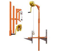 Manual Winch Hoist for Air Conditioner Installation, Stainless Steel Lifting Tool Supports Up to 150kg, Secure Outside Setup Solution