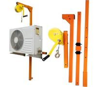 Manual Winch Lifting Tool for Air ConditionersFolding Tower Crane with Stainless Steel Design for Easy Outdoor Installation and Ladder LiftingEssential Crane Tools