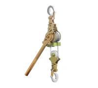 Manual Winch with Bidirectional Self-Locking Brake Dual Hook for Vehicle Recovery Tree Pulling and Fence Lifting (2T/4400lb) - Heavy Duty Towing Equipment