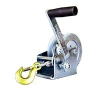 Manual Winch with Self-Locking Crank and Steel Wire Rope - Heavy-Duty Lifting Tool for Boats and Trucks