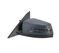 Manual Wing Door Mirror 17 Pins Rearview Mirror Assembly For Mercedes For Benz For C-Class 2009-2015 For W204 Primer Color With Turn Signal Light Wing Door Mirror(Left)