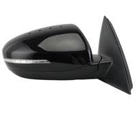 Manual Wing Door Mirror 5/6/8 Wires Rearview Side Mirror Assembly For Kia For Optima 2011-2015 Side Door Mirror With Turn Signals Lamp Car Complete Door Mirror(Black,8 Wire R)