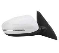 Manual Wing Door Mirror 5/6/8 Wires Rearview Side Mirror Assembly For Kia For Optima 2011-2015 Side Door Mirror With Turn Signals Lamp Car Mirror Protectors(WHITE,5 Wire R)