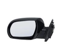 Manual Wing Door Mirror 5 Wire Side Mirror Assembly For Hyundai For Santa For Fe For MK2 CM 2006-2012 Painted Black With Turn Signals Door Car Rearview Side Mirror Assy(Left)
