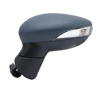 Manual Wing Door Mirror 6 Wires Door Rearview Mirror Assembly For Fiesta For MK7 2013-2017 With Heated Primer Side Rearview Mirrors Wing Door Mirror(Left)