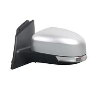 Manual Wing Door Mirror Car Outside Rearview Mirror Assembly For Focus 3 For MK3 2012~2018 With Turn Signal Lamp Heating Electrical Complete Door Mirror(Silver,Left)