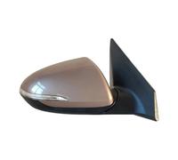 Manual Wing Door Mirror Car Side Rearview Mirror Assembly For Hyundai For Elantra 2017 2018 Heated Exterior Turn Signal Lights Electric Folding Complete Door Mirror(Khaki,8 Wire R)