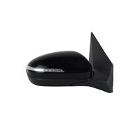 Manual Wing Door Mirror Electric Folding Turn Signal Heating Lens Adjustment Mirror Assy For Hyundai For I20 16 17 Car Rearview Mirror Assembly Wing Door Mirror(Black,6 Wire R)