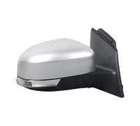 Manual Wing Door Mirror For Focus 3 For MK3 2012~2018 With Turn Signal Lamp Heating Electrical Car Outside Rearview Mirror Assembly Complete Door Mirror(Silver,Right)