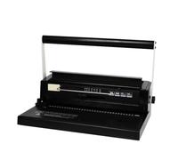 Manual Wire Binding Machine, 34 Hole Punch for Double Coil & Ring Binding, Heavy Duty Document Binder with 12-Sheet Punch Capacity, 120-Sheet Binding, Office School Use