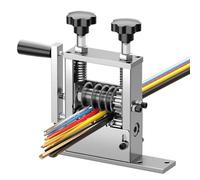 Manual Wire Stripper Machine, Cable Stripper Machine with 6 Channel & 5 Blades for 1-17mm, Copper Cable Stripping Tool with Hand Crank or Drill Powered, Wire Peeler for Copper Scrap Recycling