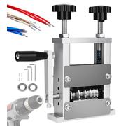 Manual Wire Stripping Machine - Electrician Tools with Manual Crank | Electric Wire Strippers Powered by Drill - for Industrial Maintenance Household Projects and Recycling Residu Cables