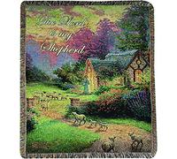 Manual Woodworker & Weavers Tapestry Throw, Thomas Kinkade Good Shepherd's Cottage, 50 x 60