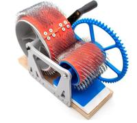 Manual Wool Carding Machine, Hand-Cranked Drum Carder for DIY Craft Projects, Wooden Wool Blending Board for Fiber Carding and Felt Making