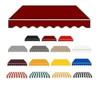 ManualAwning Replacement Fabric Waterproof Canopy Cover Retractable Sunshade for Garden Wine Red 400x300cm DurableUV Protection Easy Install