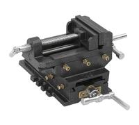 Manually Cross Slide Drill Press Vice 78 mm Milling Drilling Clamp vidaXL