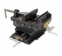 Manually Operated Cross Slide Drill Press Vice Machine Jaw Clamp Bases vidaXL