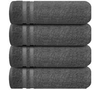 manucci 4 Pack Extra Large Bath Towels 90x150CM 100% Egyptian Cotton Jumbo Bath Sheets 500GSM Highly Absorbent Hotel Gym Shower Saloon Towel (Charcoal Grey)