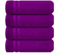 manucci 4 Pack Extra Large Bath Towels 90x150CM 100% Egyptian Cotton Jumbo Bath Sheets 500GSM Highly Absorbent Hotel Gym Shower Saloon Towel (Purple)