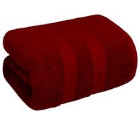 manucci Premium Super Jumbo Bath Sheet 100% Egyptian Cotton Super Soft (80 x 200 CM) Extra Large Big Bath Sheets 600-GSM Quick Dry Towel Set (Red)